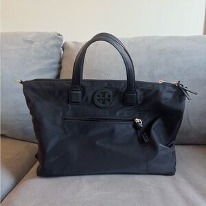 Tory Burch Black Nylon Tote Bag
